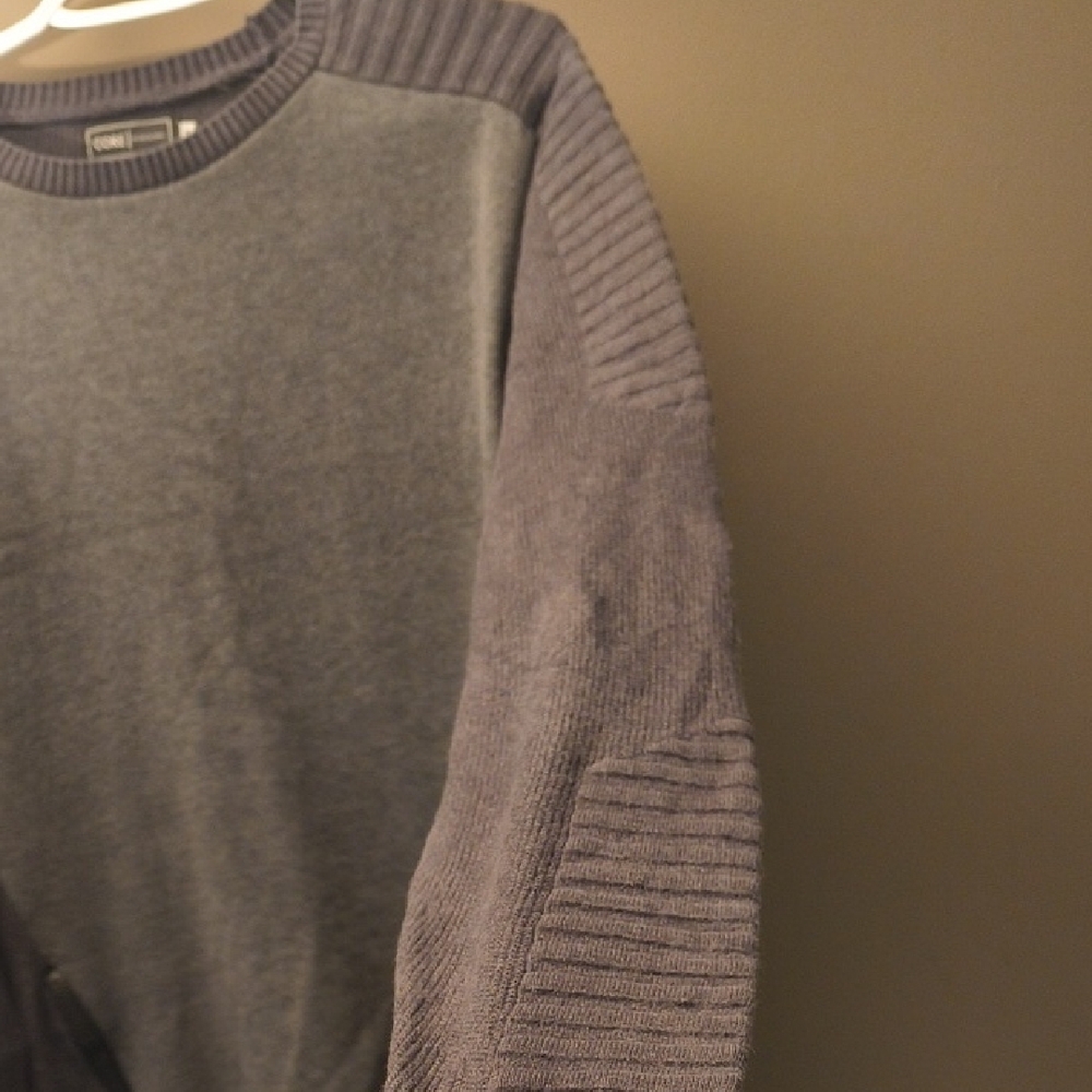 Jack & Jones CORE - Gray / Charcoal Zippered Crewneck Sweater Men's Medium - Picture 5 of 10